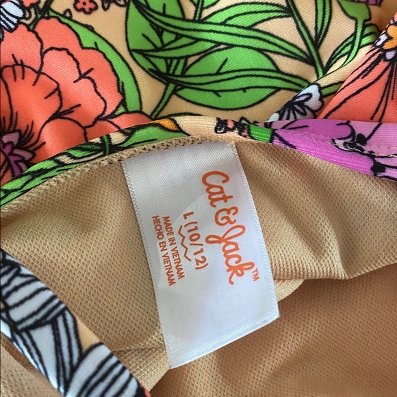 Cat & Jack Floral Swimsuit - Picture 4 of 5